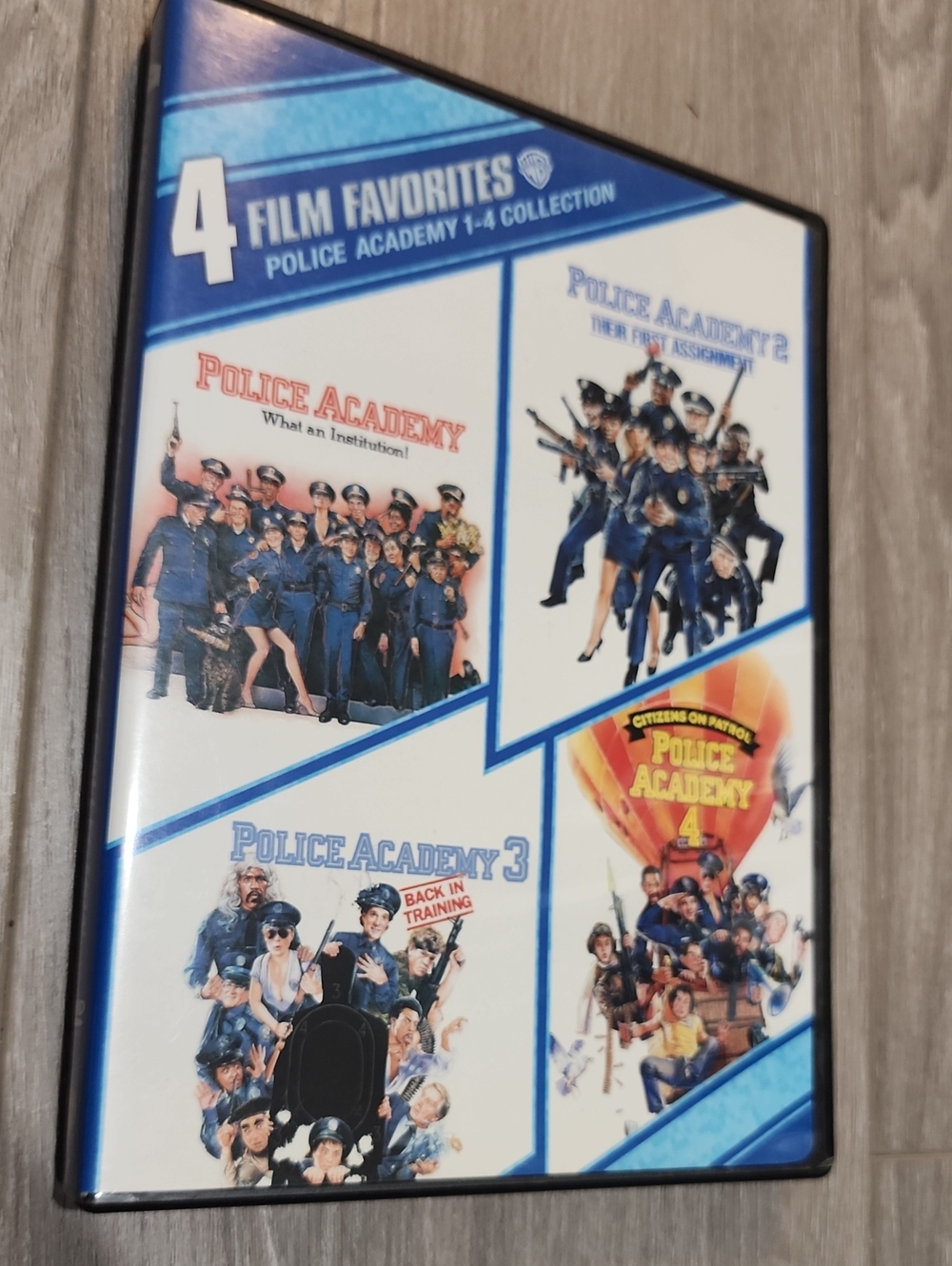 Police Academy 1-4 Collection DVD Set - Blue & White